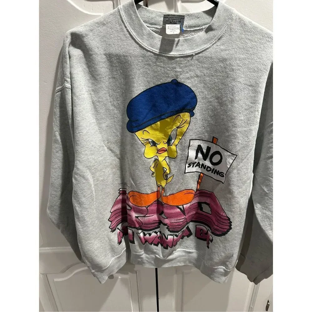 Vintage 1996 Tweety Bird Warner Bros Sweatshirt -Made in the USA. Some stains.